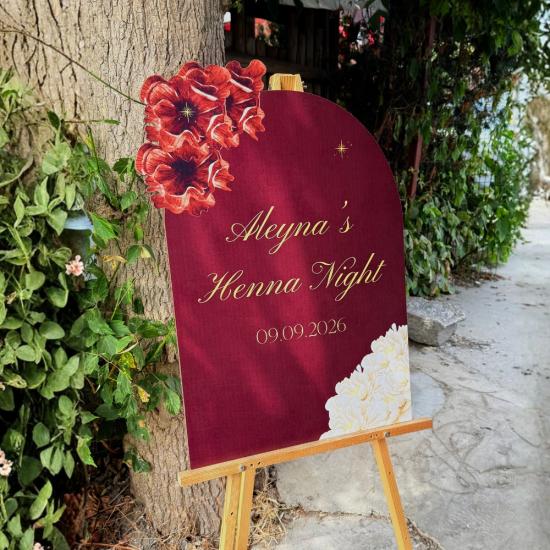 Özel Kesim Kına Karşılama Panosu